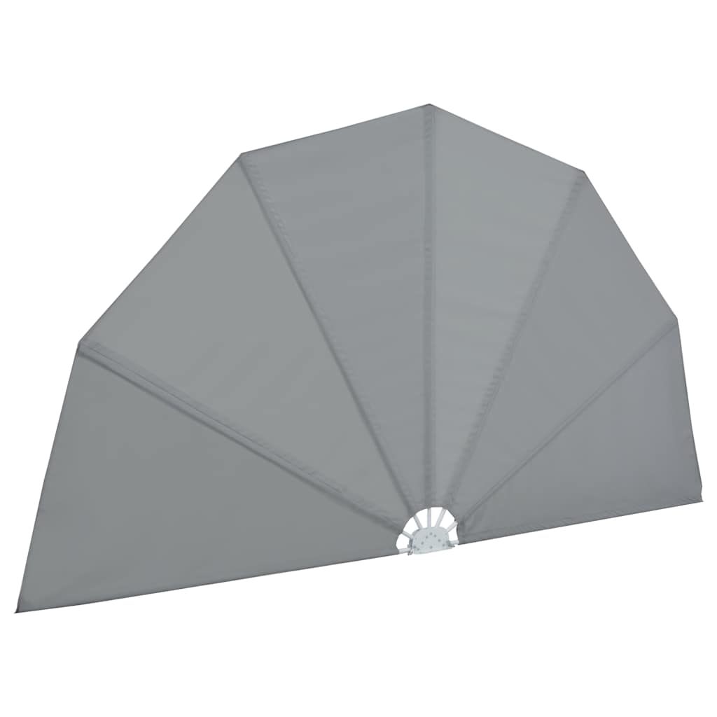 Collapsible Terrace Side Awning Grey 160 cm