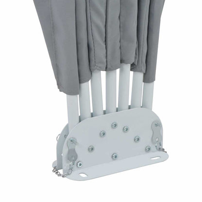 Collapsible Terrace Side Awning Grey 200 cm