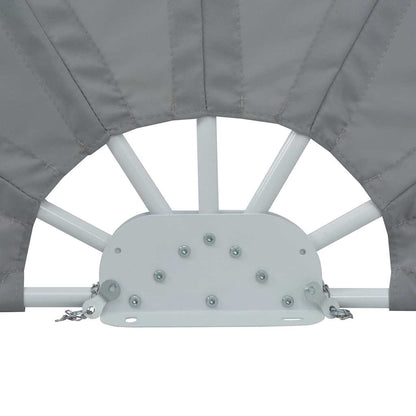 Collapsible Terrace Side Awning Grey 200 cm