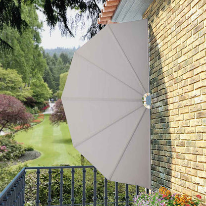 Collapsible Terrace Side Awning Cream 160 cm