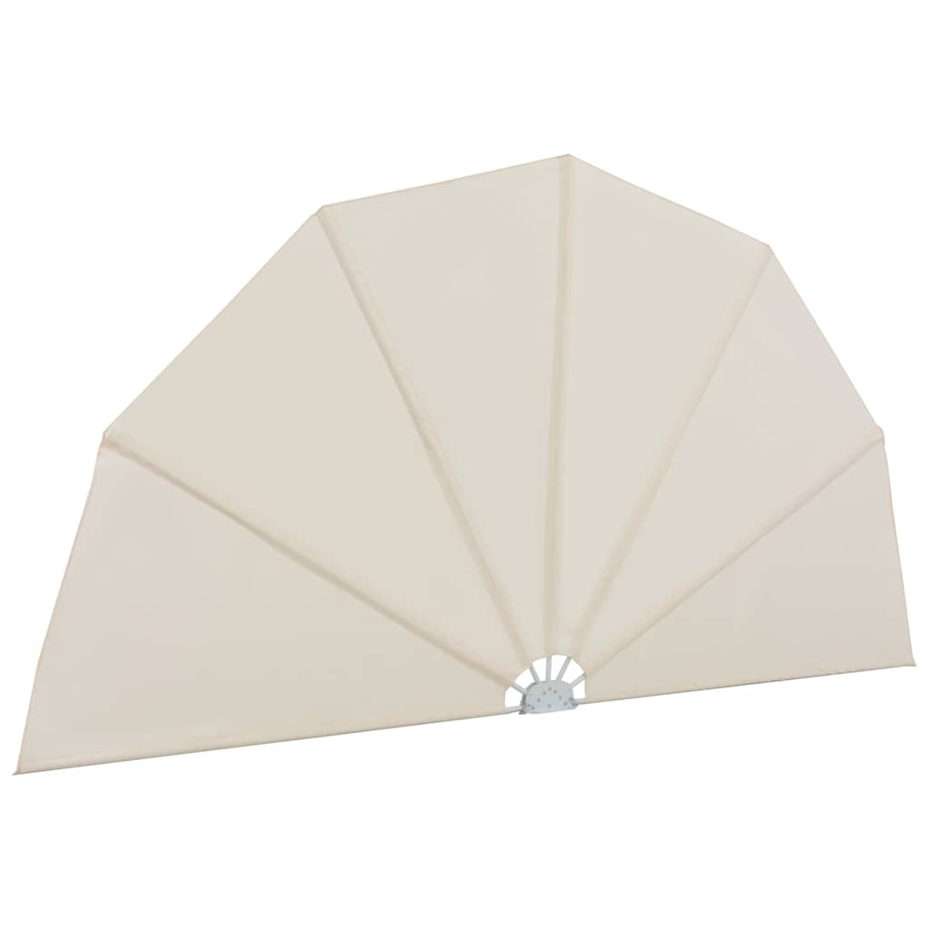 Collapsible Terrace Side Awning Cream 160 cm