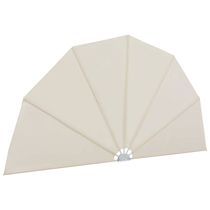 Collapsible Terrace Side Awning Cream 160 cm