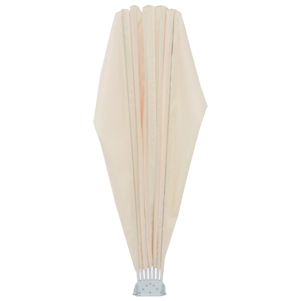 Collapsible Terrace Side Awning Cream 160 cm