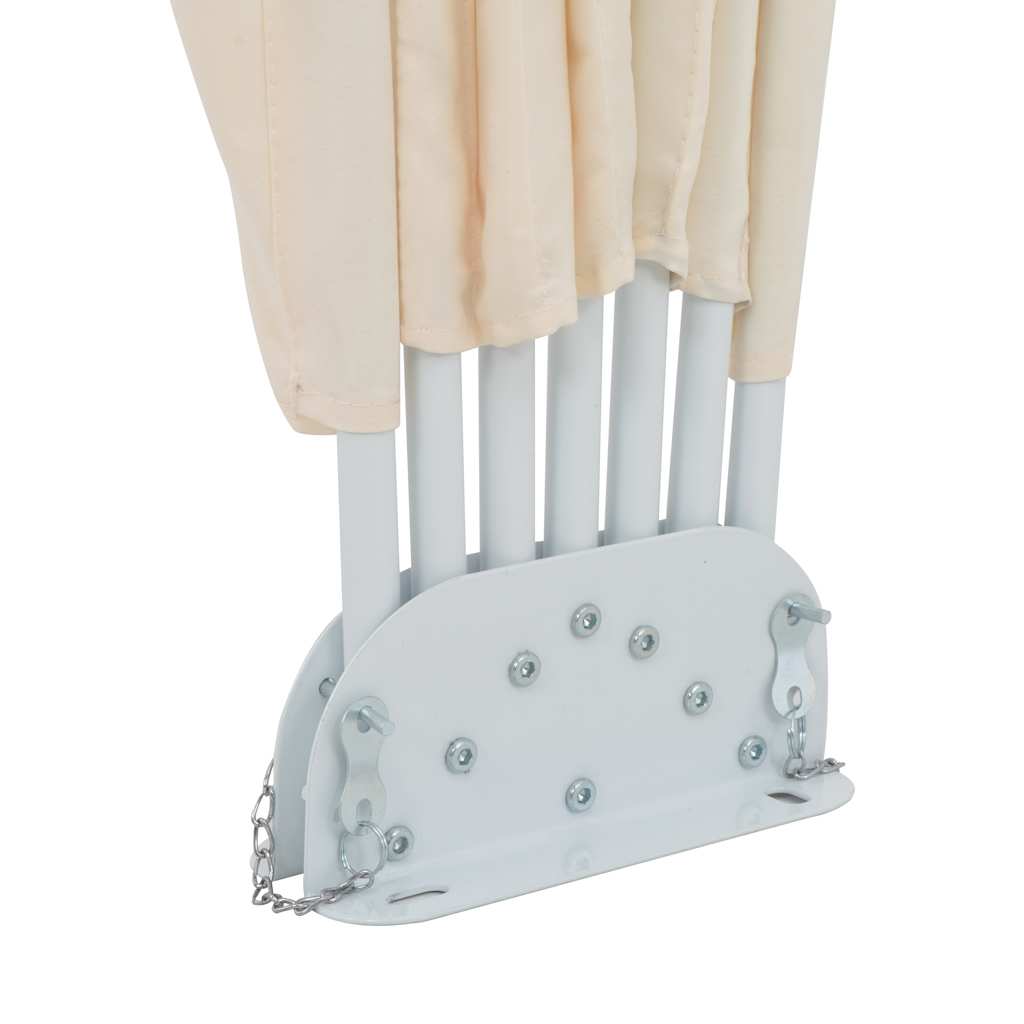 Collapsible Terrace Side Awning Cream 160 cm