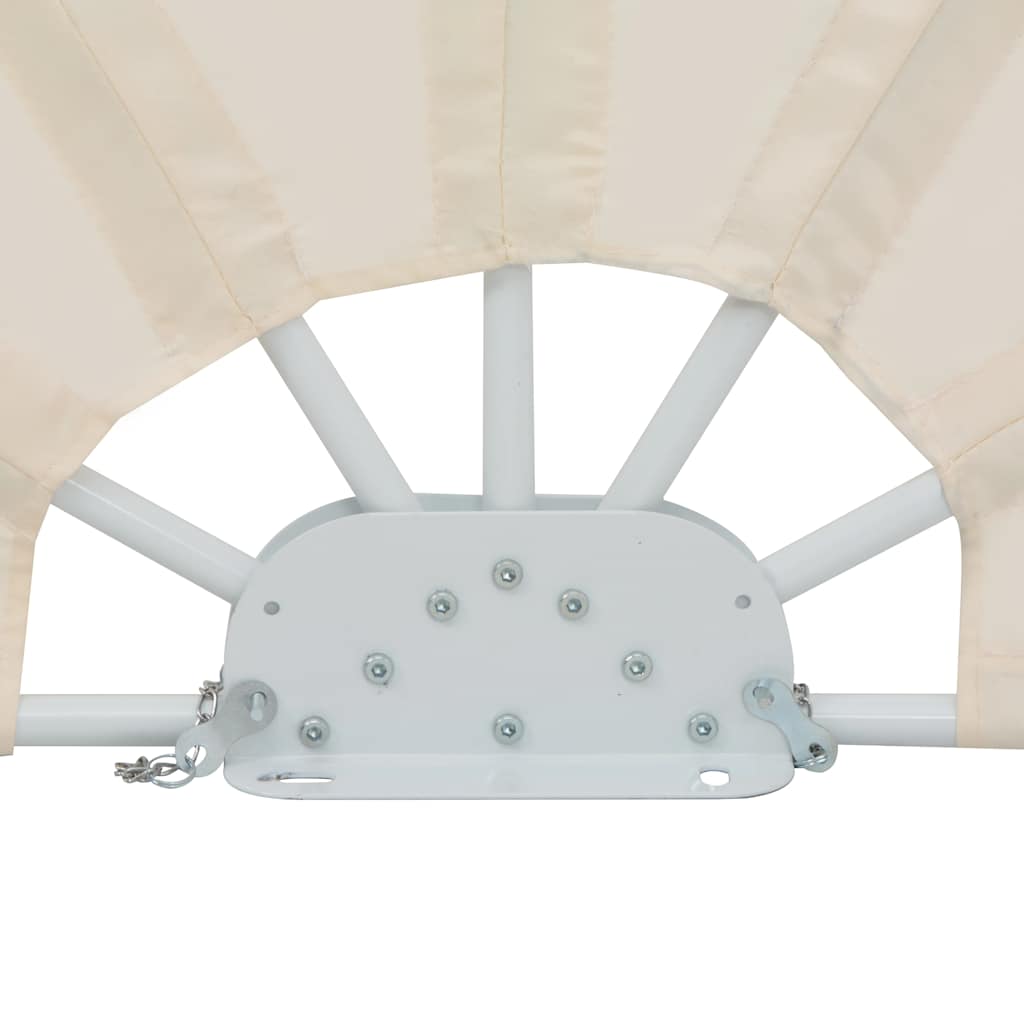 Collapsible Terrace Side Awning Cream 160 cm