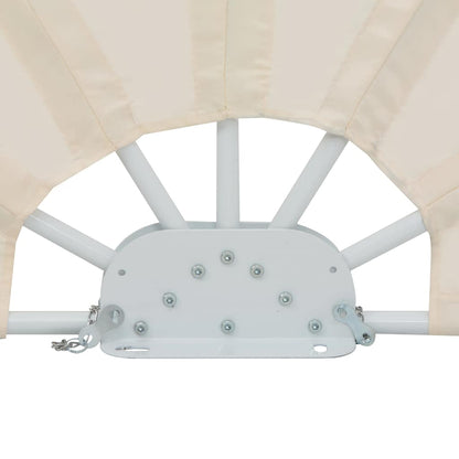 Collapsible Terrace Side Awning Cream 160 cm