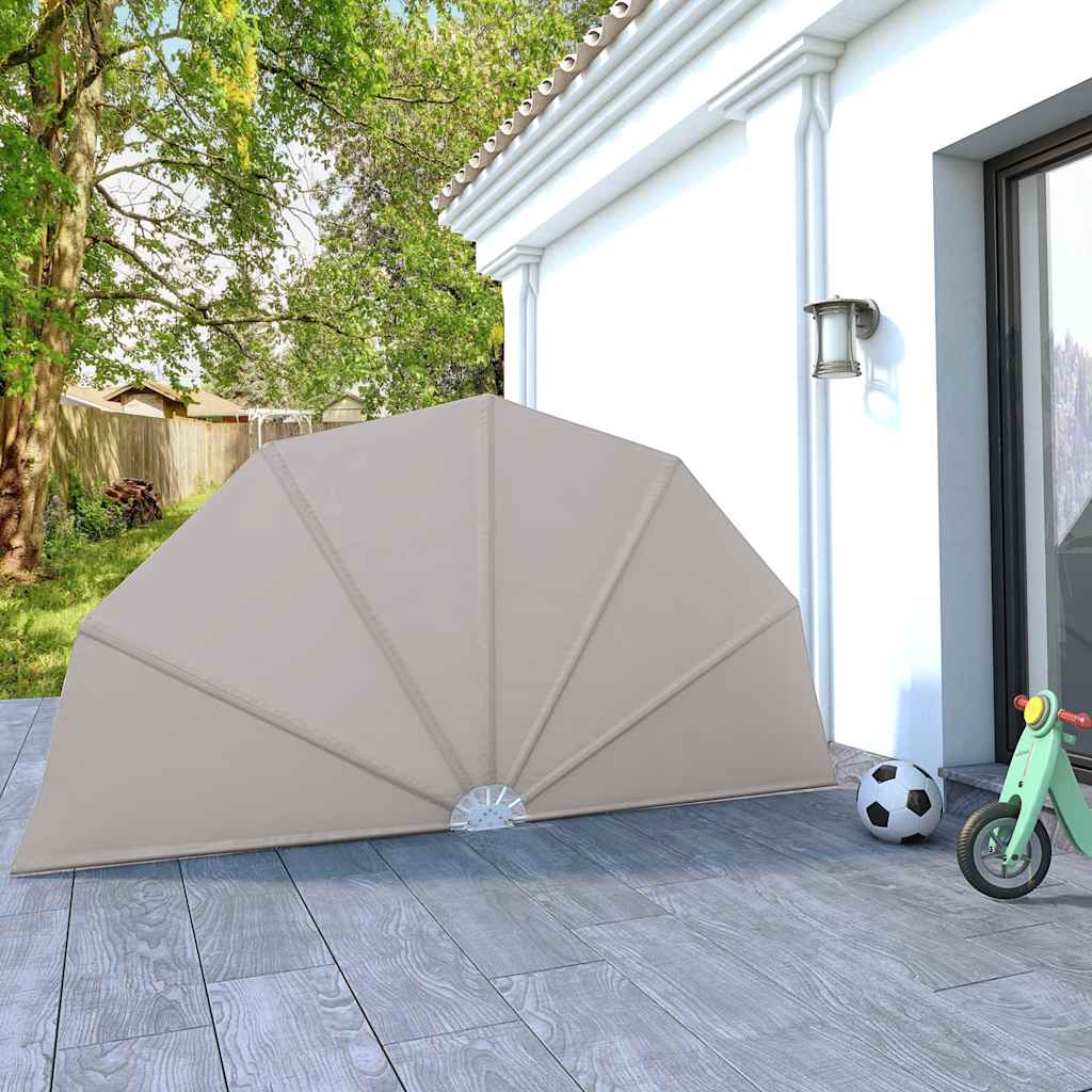 Collapsible Terrace Side Awning Cream 160 cm
