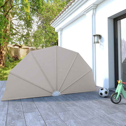 Collapsible Terrace Side Awning Cream 160 cm