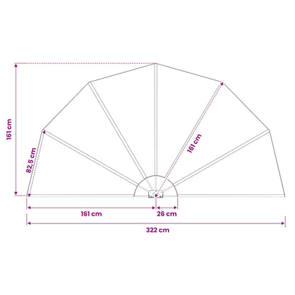 44577 vidaXL Collapsible Terrace Side Awning Cream 160 cm