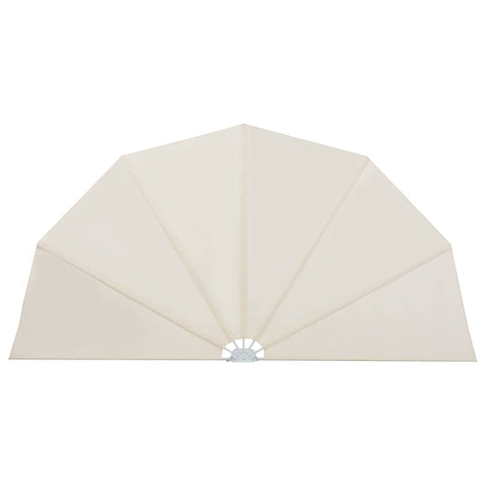 44578 vidaXL Collapsible Terrace Side Awning Cream 200 cm