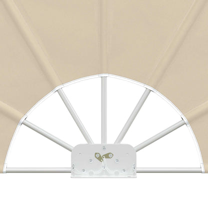 44578 vidaXL Collapsible Terrace Side Awning Cream 200 cm