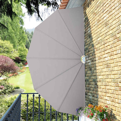 Collapsible Terrace Side Awning Cream 200 cm