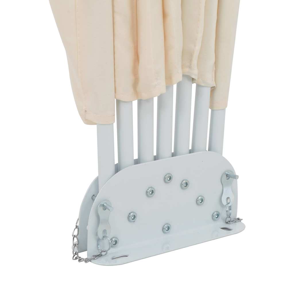 Collapsible Terrace Side Awning Cream 200 cm