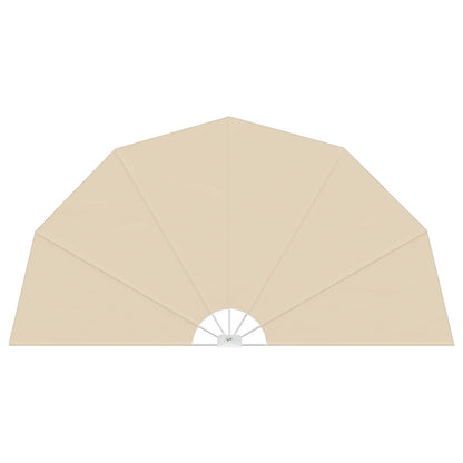 44578 vidaXL Collapsible Terrace Side Awning Cream 200 cm