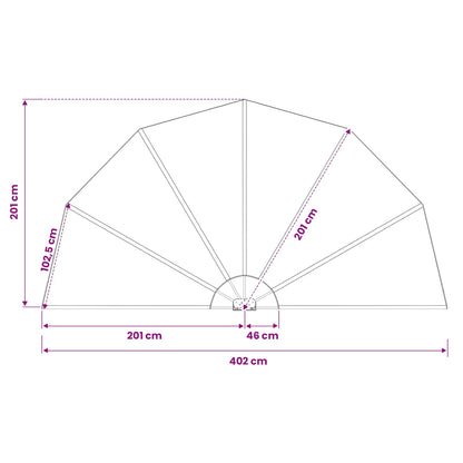 44580 vidaXL Collapsible Terrace Side Awning Terracotta 200 cm