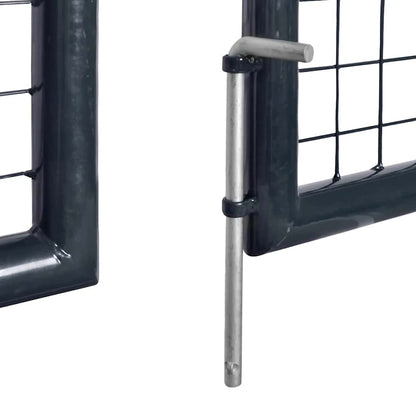 Mesh Garden Gate Galvanised Steel 300x75 cm Grey