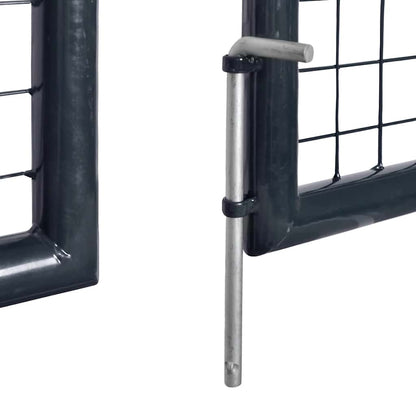Mesh Garden Gate Galvanised Steel 300x200 cm Grey