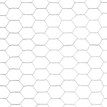 Chicken Wire Fence Galvanised Steel 25x1.2 m Silver