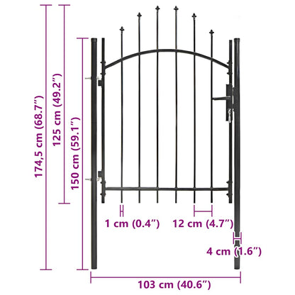 Garden Gate Woerden Steel 1x1.25 m Black