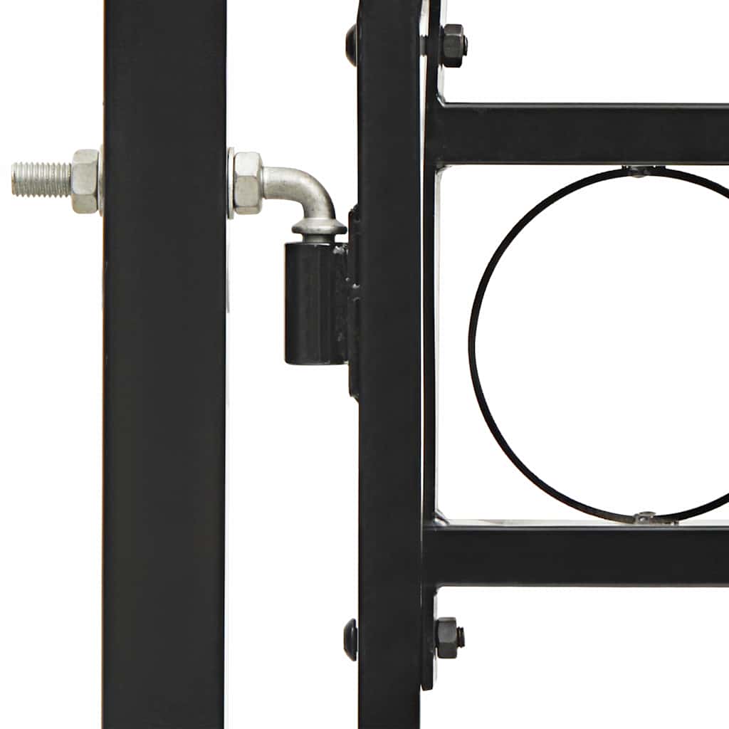 Fence Gate ASSEN Double Door with Arched Top Steel 400x175 cm