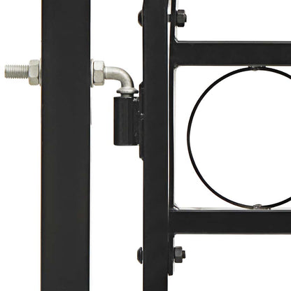 Fence Gate ASSEN Double Door with Arched Top Steel 400x175 cm