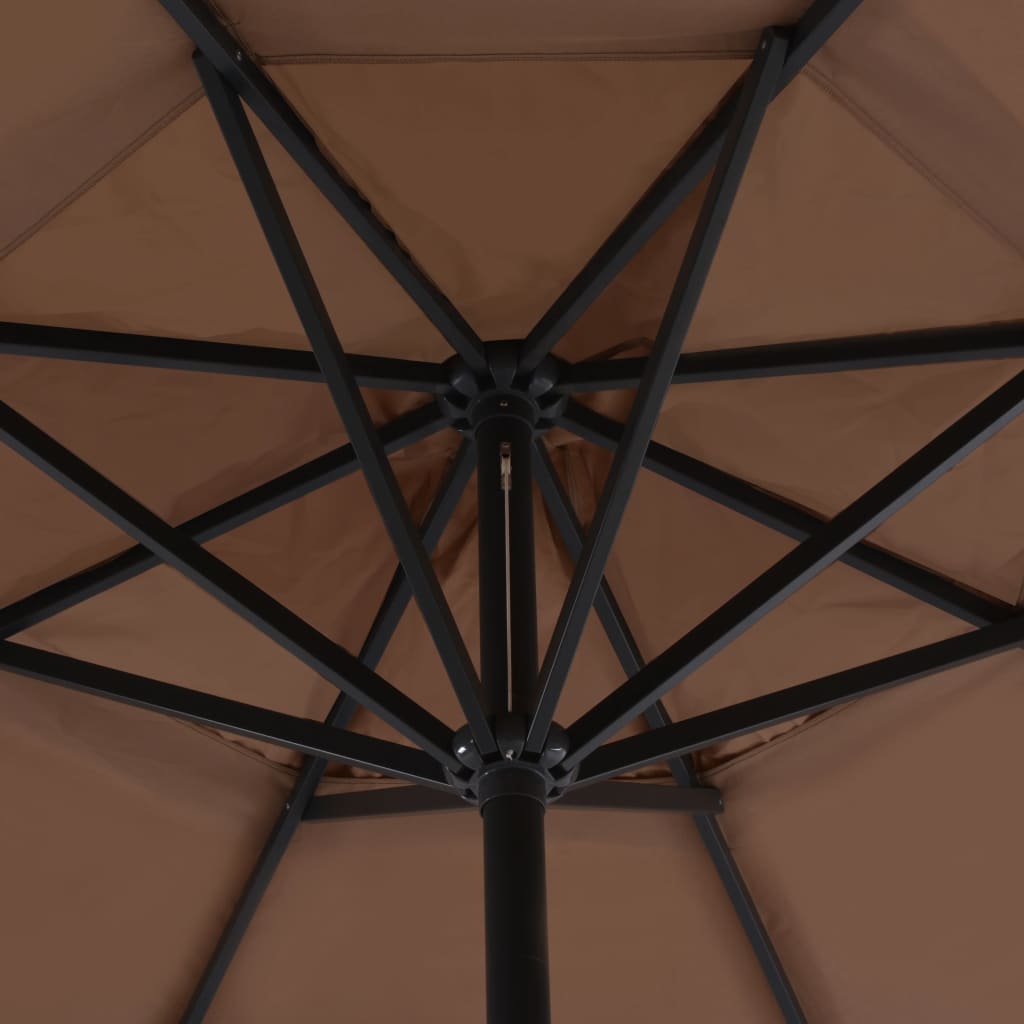 Garden Parasol | Taupe | Polyester, Aluminium | Large