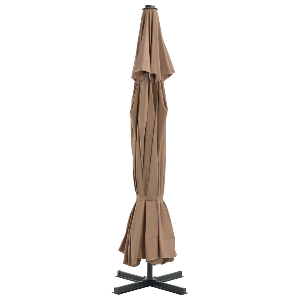 Garden Parasol with Aluminium Pole 500 cm Taupe