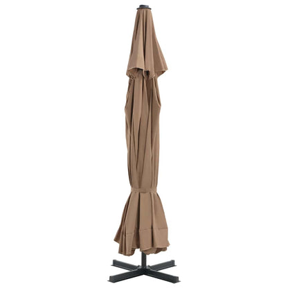 Garden Parasol with Aluminium Pole 500 cm Taupe