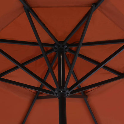 Outdoor Parasol with Aluminium Pole 500 cm Terracotta