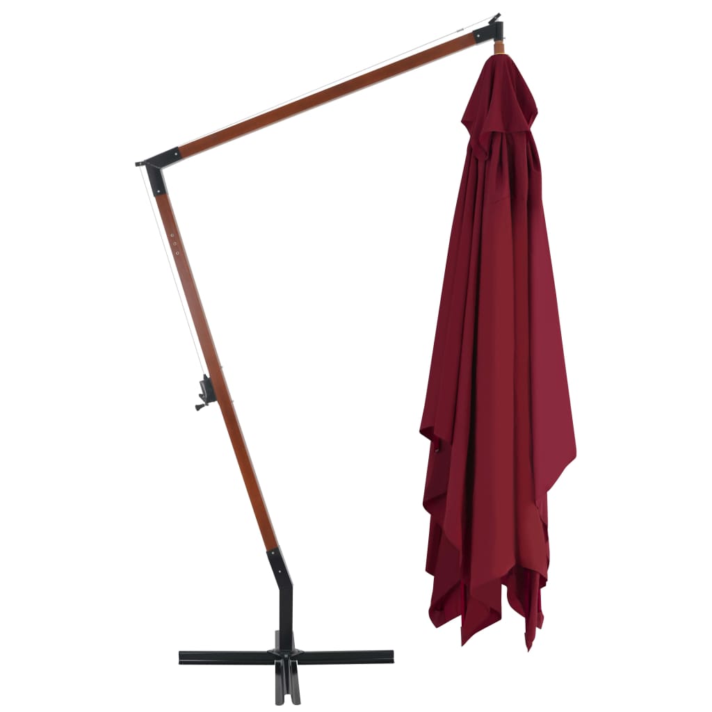 Cantilever Garden Parasol | Bordeaux red