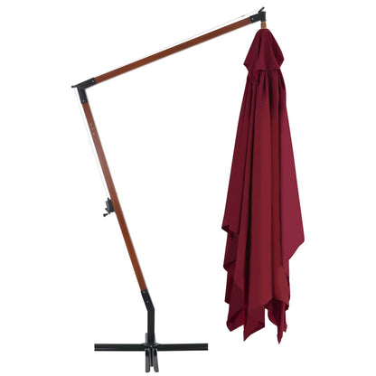 Cantilever Garden Parasol | Bordeaux red