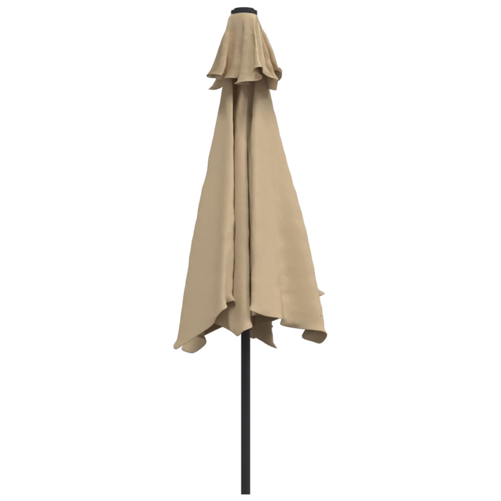 Garden Parasol with Metal Pole 300 cm Taupe