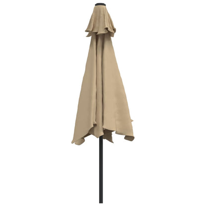 Garden Parasol with Metal Pole 300 cm Taupe