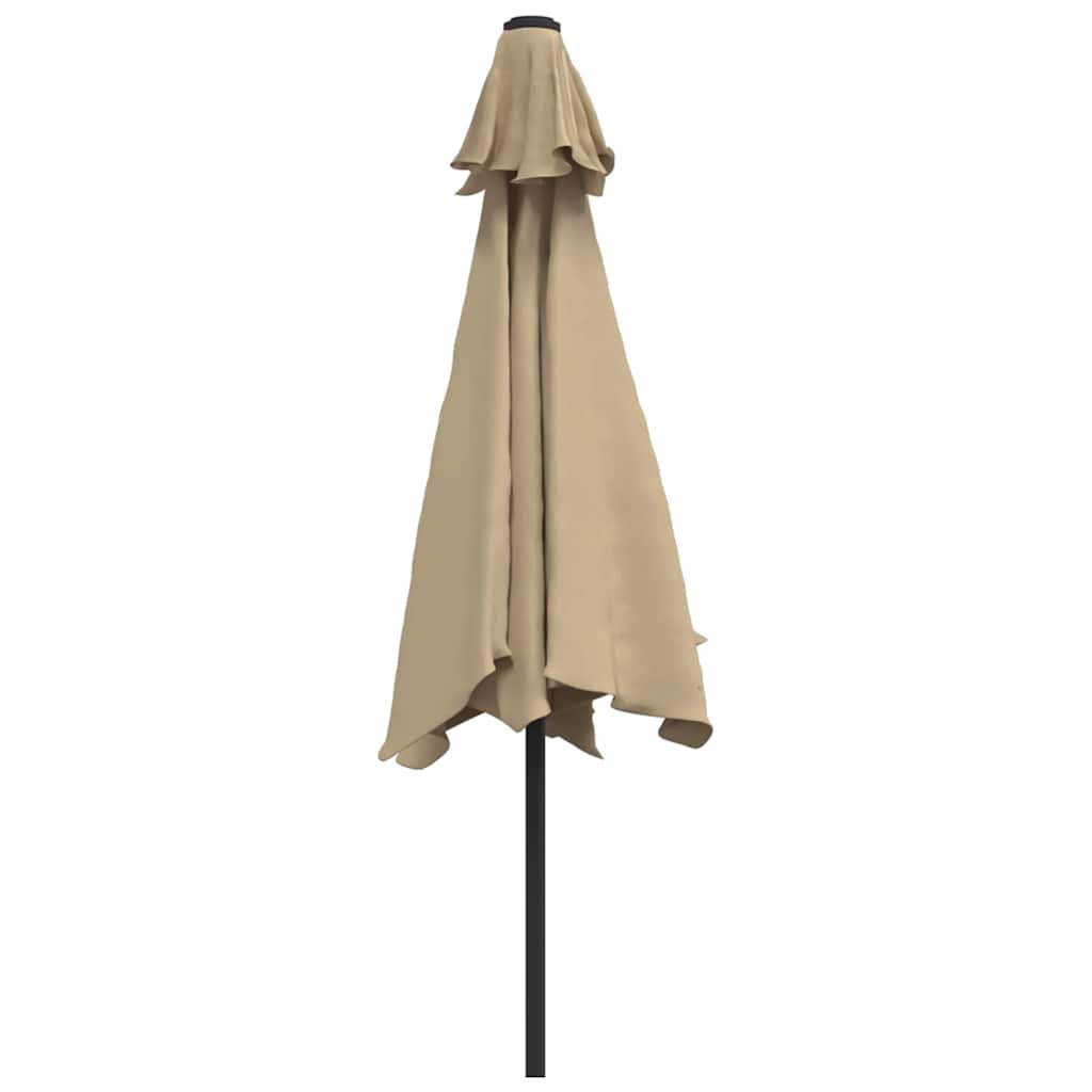 Outdoor Parasol with Metal Pole 300 cm Taupe