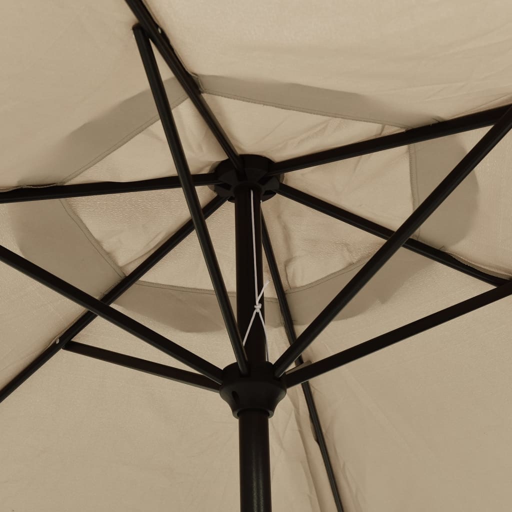 Garden Parasol with Metal Pole 300 cm Taupe