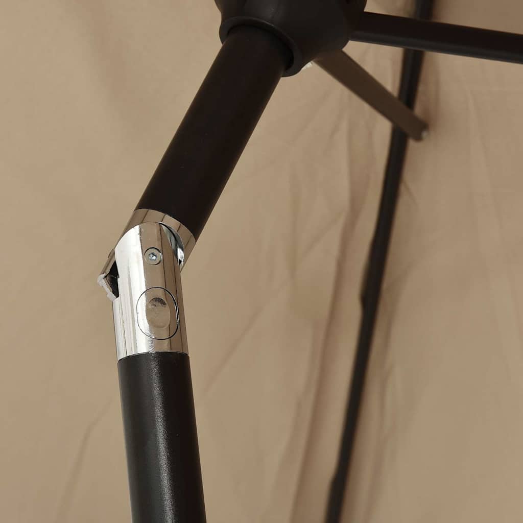 Outdoor Parasol with Metal Pole 300 cm Taupe