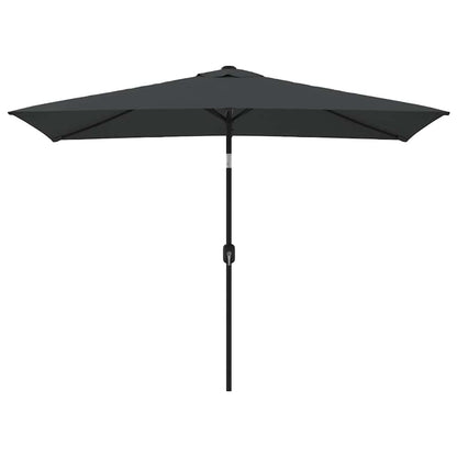 Garden Parasol with Metal Pole 300x200 cm Anthracite