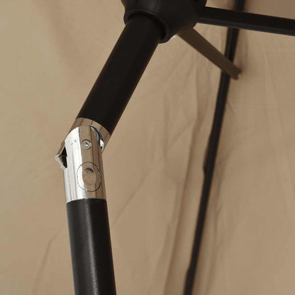 Garden Parasol with Metal Pole 300x200 cm Taupe