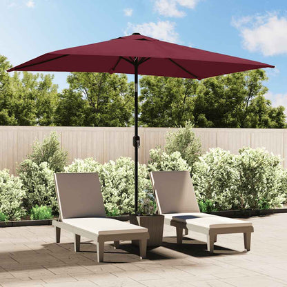 Garden Parasol | Bordeaux Red | Polyester fabric, Steel pole | Medium