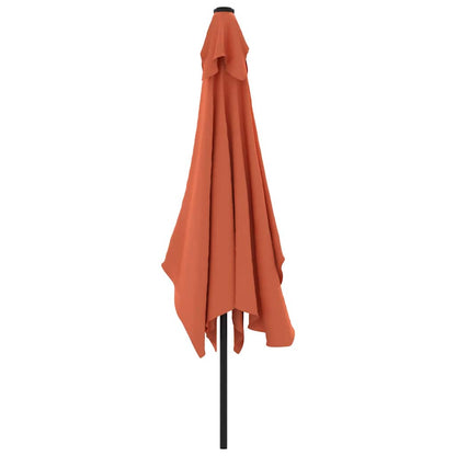Garden Parasol | Terracotta | Polyester | 300x200 cm | Tiltable