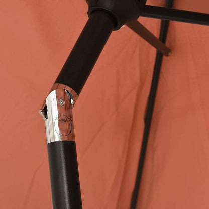 Garden Parasol | Terracotta | Polyester | 300x200 cm | Tiltable