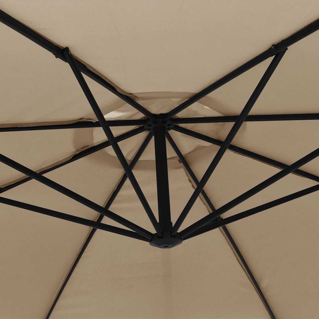 Cantilever Garden Parasol with Aluminium Pole 350 cm Taupe