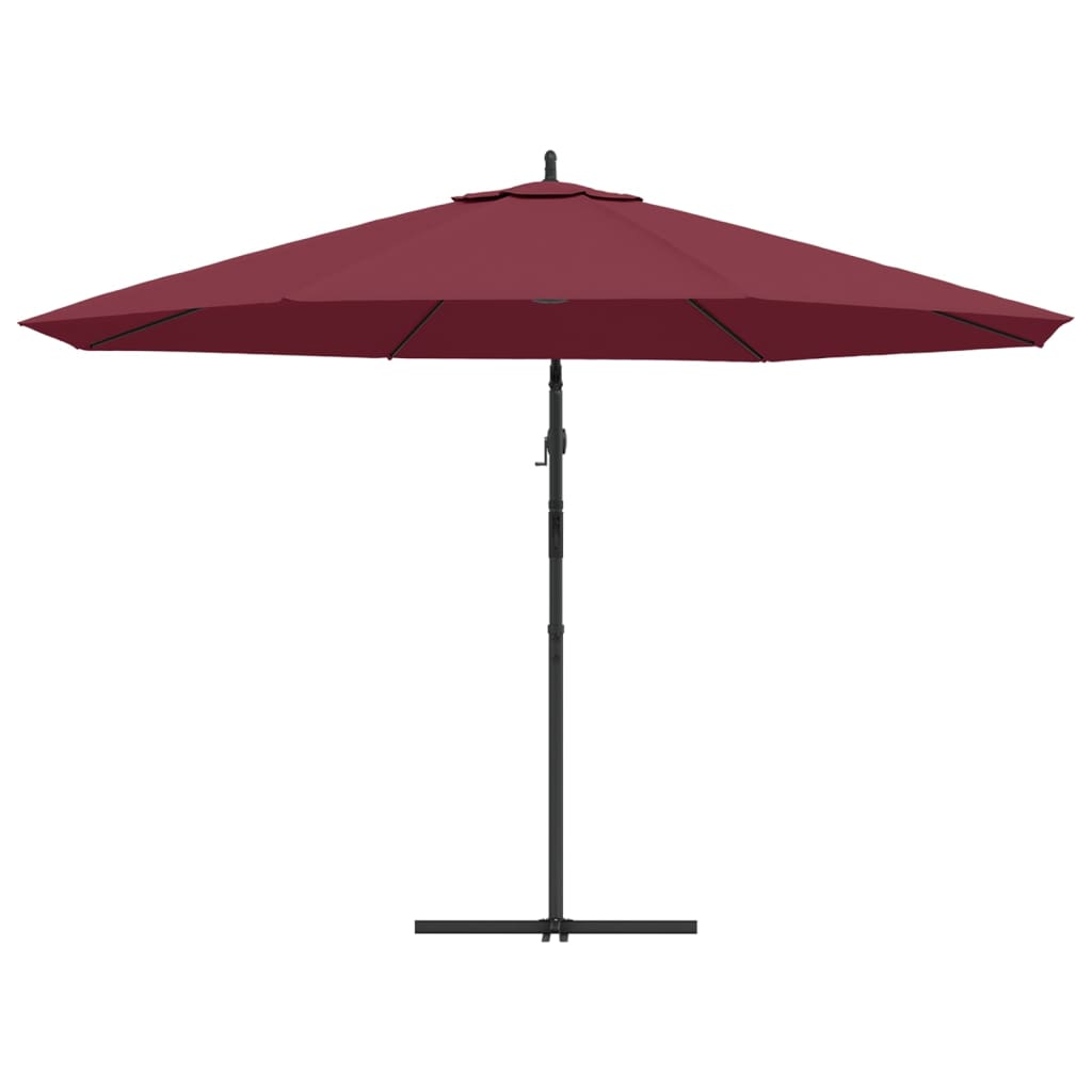 Cantilever Garden Parasol | Bordeaux Red | Polyester, Metal, Steel