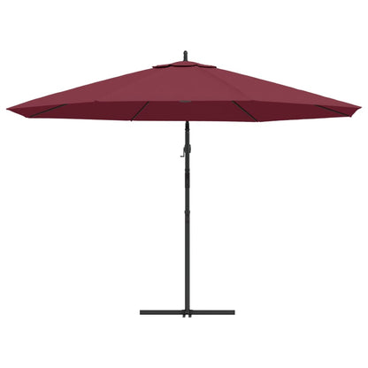 Cantilever Garden Parasol | Bordeaux Red | Polyester, Metal, Steel