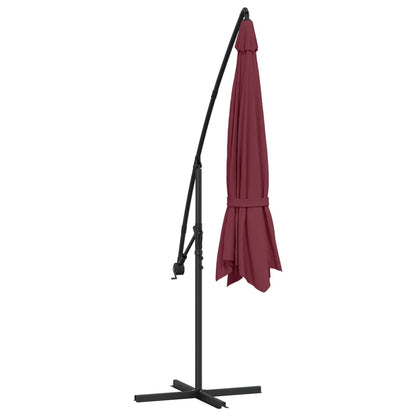 Cantilever Garden Parasol | Bordeaux Red | Polyester, Metal, Steel