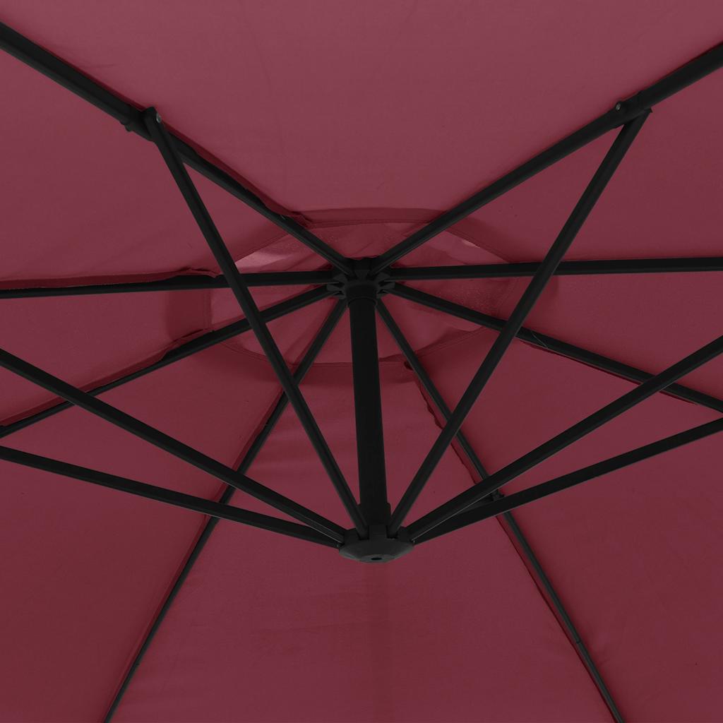 Cantilever Garden Parasol with Aluminium Pole 350 cm Bordeaux Red