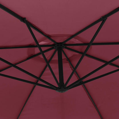 Cantilever Garden Parasol with Aluminium Pole 350 cm Bordeaux Red