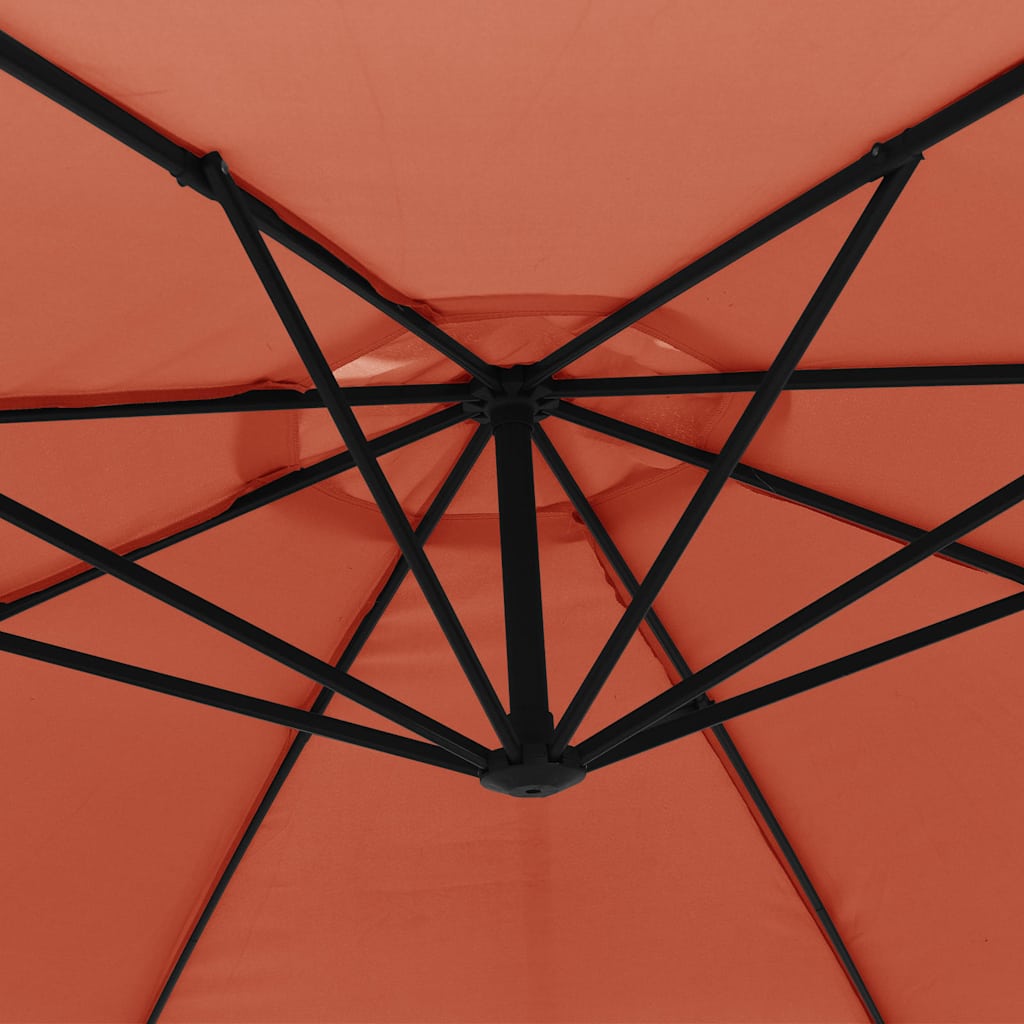 Cantilever Garden Parasol with Aluminium Pole 350 cm Terracotta
