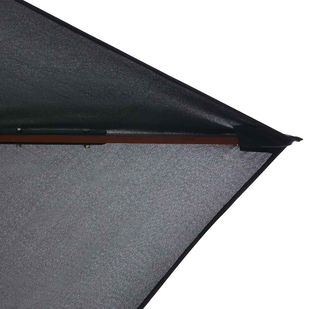 44513 vidaXL Outdoor Parasol with Wooden Pole 200x300 cm Anthracite