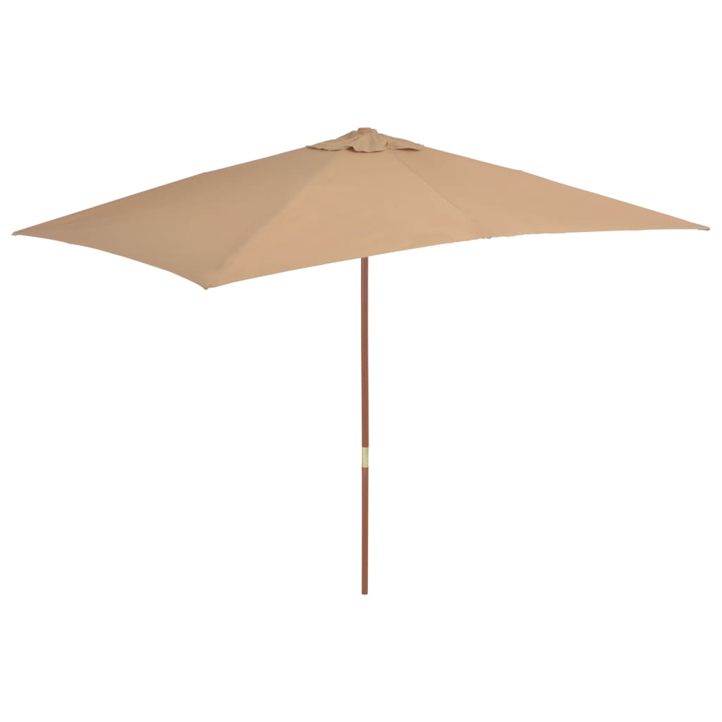 Garden Parasol | Taupe | Polyester, Laminated bamboo, Hardwood